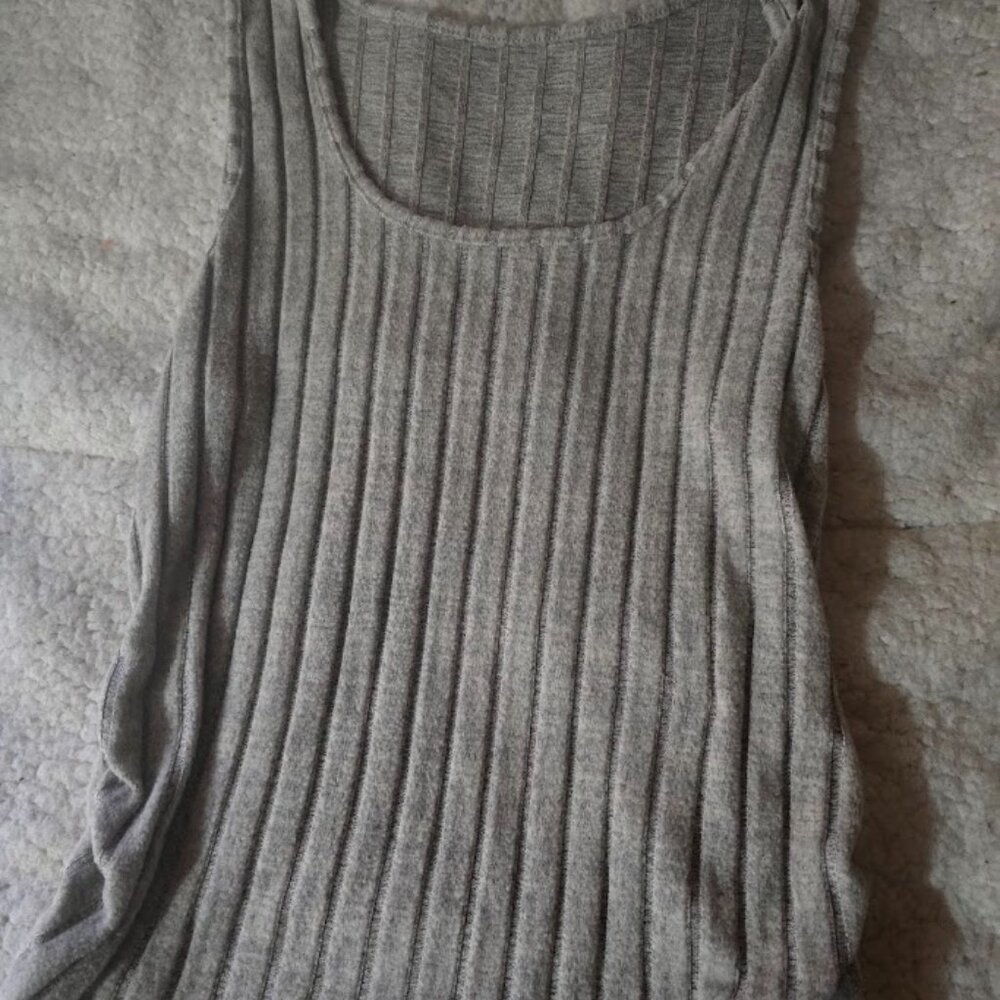 an Ribbed Scoop Neck Sleeveless Top | Casual or Workwear